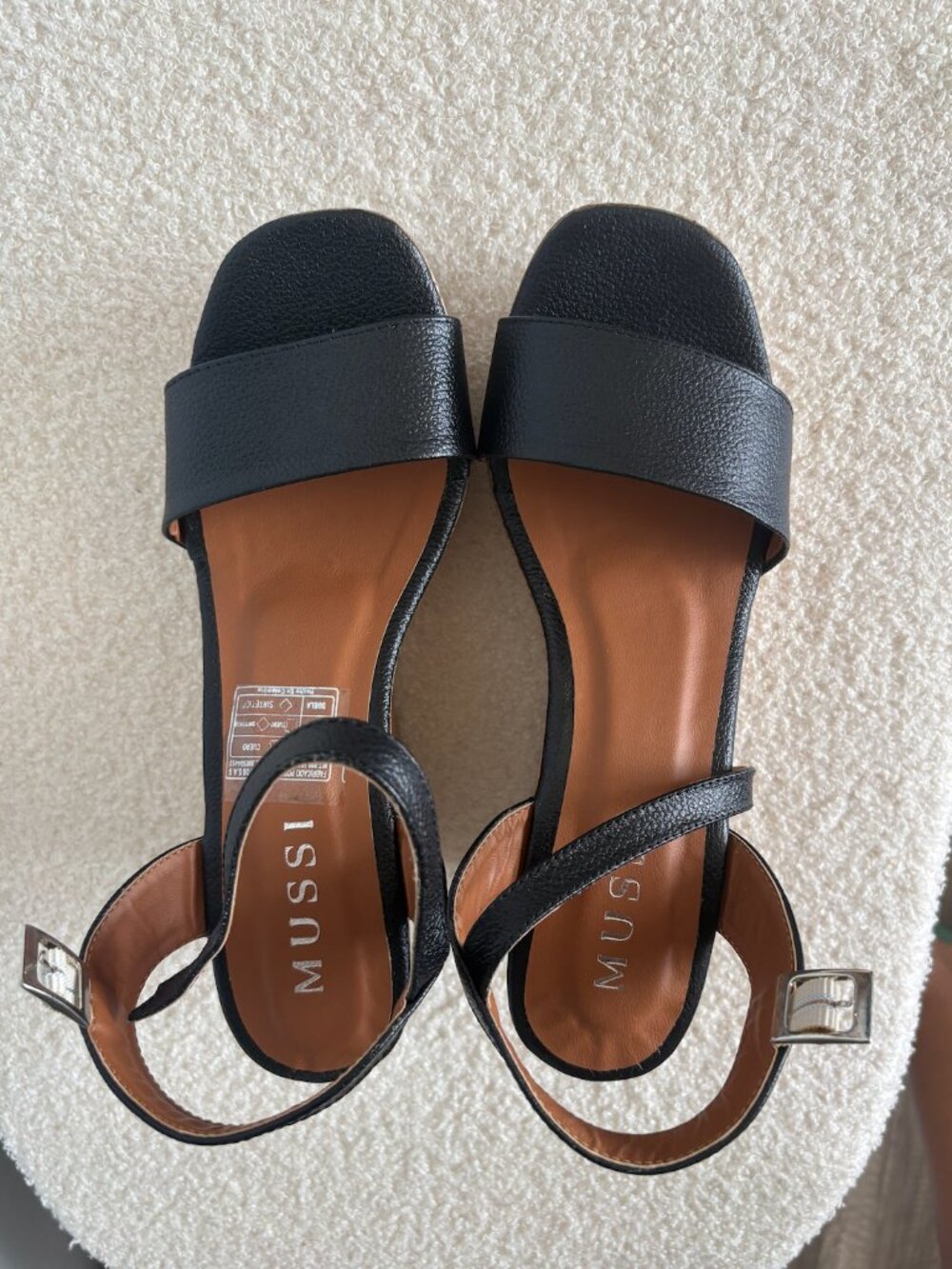 Mussi Women's Black and Brown Platform Sandals